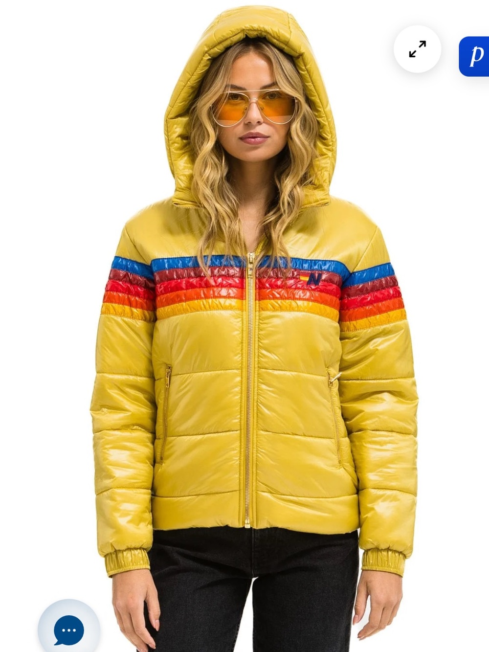 Aviator nation 5 STRIPE TREKKER JACKET - GLOSSY KHAKI - Picture 3 of 8